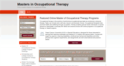 Desktop Screenshot of mastersinoccupationaltherapy.org