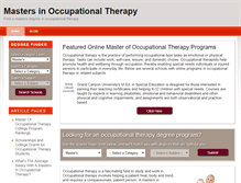 Tablet Screenshot of mastersinoccupationaltherapy.org